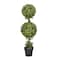 3ft. Artificial Double Ball Green Boxwood Topiary